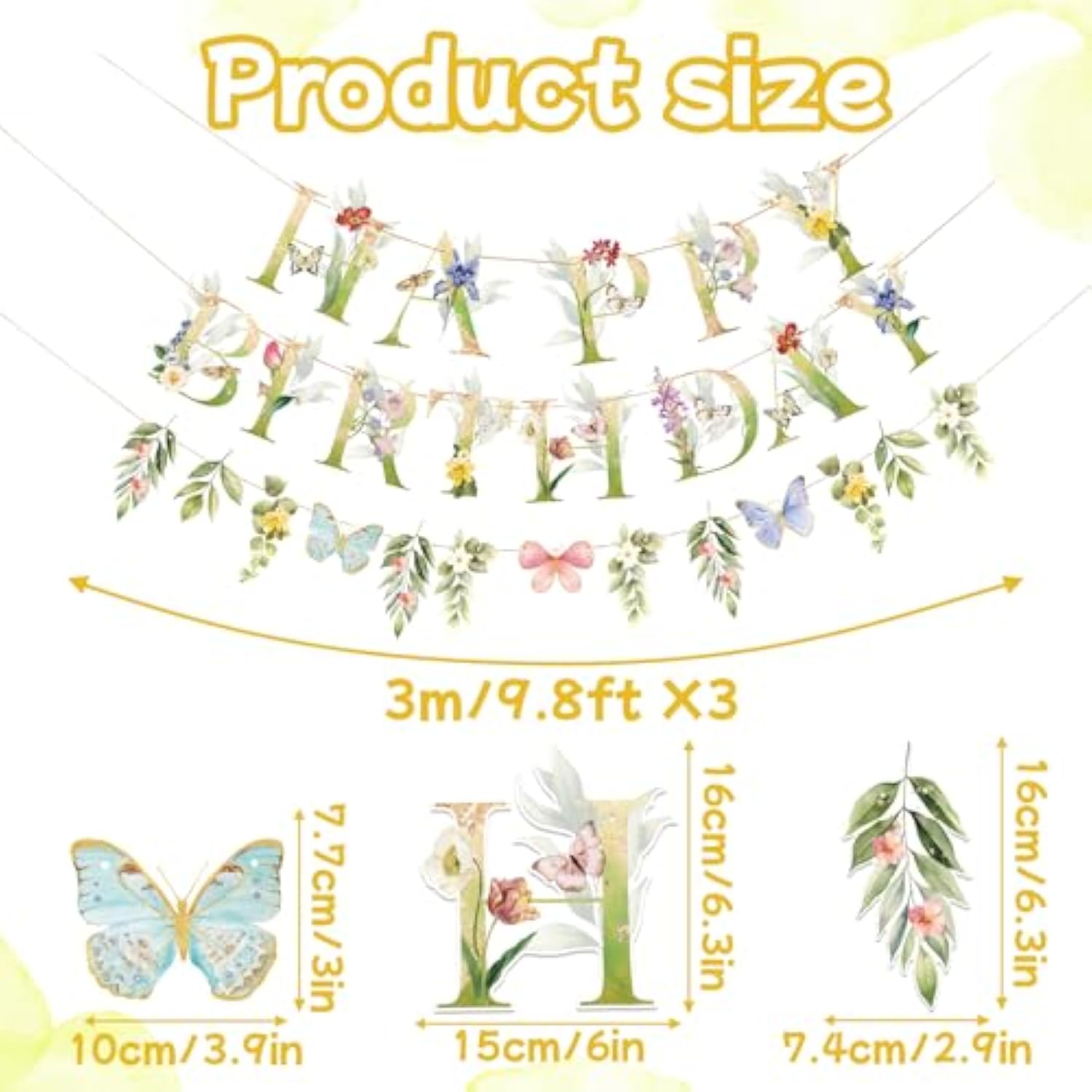 Wildflower Theme Banner,Baby In Bloom Floral Banners With Spiral,Flower Birthday Party Decorations For Girls Women.