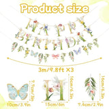 Wildflower Theme Banner,Baby In Bloom Floral Banners With Spiral,Flower Birthday Party Decorations For Girls Women.