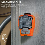 KLEIN TOOLS AEPWS1 Wearable Bluetooth Speaker, Built-in Mic for Hands-Free Music and Calls, Portable, Waterproof IP67, Magnetic and Clip-On Jobsite