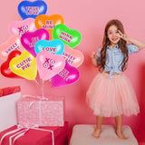 36Pcs 12 Inch Heart Shaped Valentine'S Day Balloons Candy Heart Latex Balloons Happy Valentines Day Heart Party Balloons For Engagement Anniversary Valentine'S Decorations Supplies