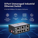 Inhand Networks Ise5008D 8-Port Gigabit Industrial Ethernet Switch, Unmanaged Hardened Network Switch, Din-Rail Mount, -40°F To 167°F, Fanless, Ul/Fcc Certified (Terminal Block Included)