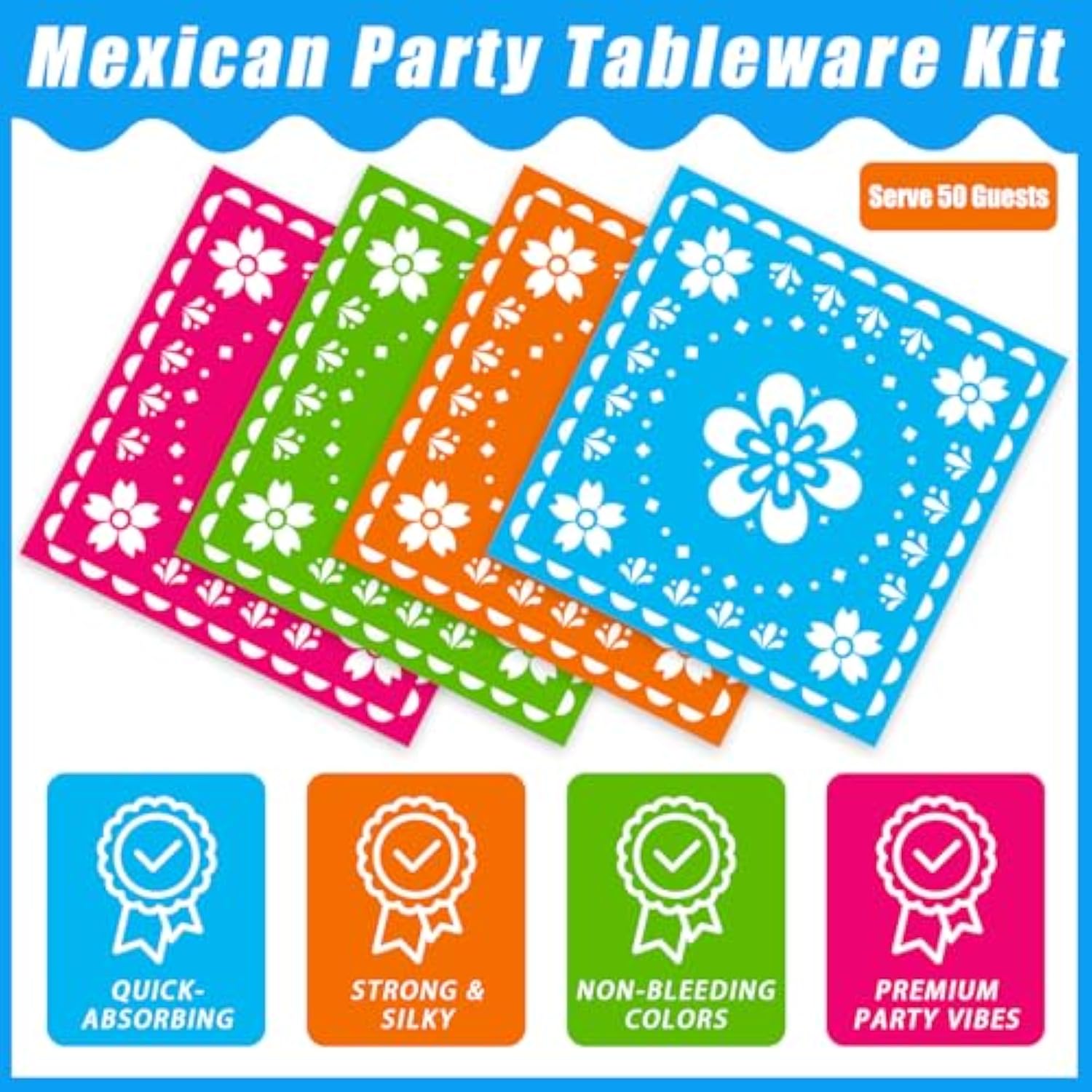 Mexican Fiesta Party Set for 50: Cinco de Mayo Tableware