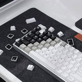 Black White Gradient Keycaps Set Cherry Profile Doubleshot Custom Keycaps 121