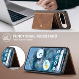 Pixel 9 Pro XL Wallet Case, Magnetic, Kickstand, Wireless Charging - Brown