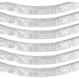 10 Pack 10 Feet Silver Foil Fringe Garland Metallic Tinsel Streamers Banner Wall Hanging Curtain Backdrop For Parade Floats, Bachelorette, Wedding, Birthday, Valentine'S Day Party Decorations