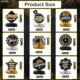 9 Pcs Black Gold New Year 2026 Table Centerpieces Party Supplies