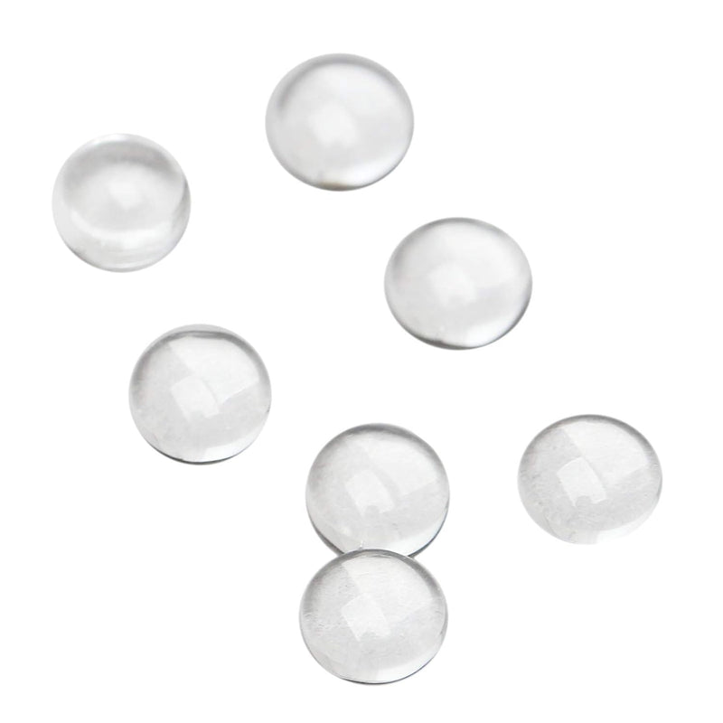 Glass Cabochons Dome Tiles, 200Pcs 6Mm, Thickness 2.7Mm, Clear Round Flat Back