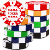12 Pcs Large Poker Chip Favor Boxes 9 Inch Casino Themed Party Decorations Giant Chip Table Centerpiece For Game Night New Year Prom Casino Birthday Party Supplies