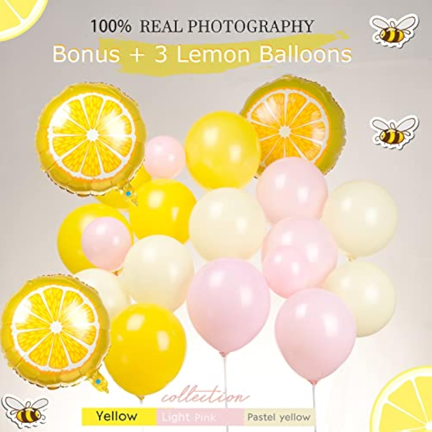 127Pcs Pastel Yellow Balloon Garland Kit for Baby Shower Lemonade Party Decor