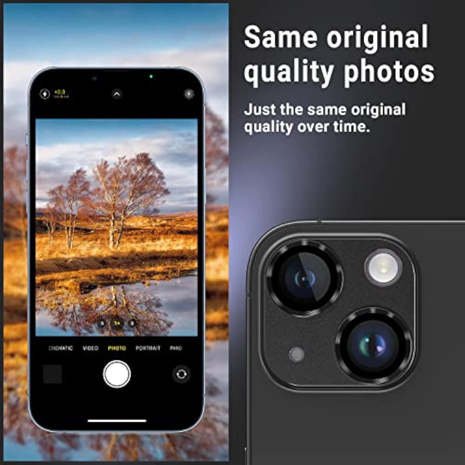 For Iphone 14 & Iphone 14 Plus Camera Lens Protector, Anti Scrach Hd Tempered Glass Camera Screen Protector Cover,Aluminum Alloy Whole Lens Film -Blue