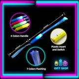 25-Pack Glow Fiber Wand Sticks with 3 Flashing Modes for Parties