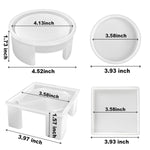 Resin Coaster Molds Set - 10 Pc Silicone Molds Kit, Storage Box For Resin Casting, Square & Round Coaster Epoxy Resin Molds