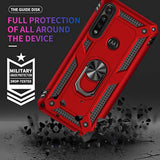 For Moto G Power 2020 Case, Motorola G Power 2020 Case With Screen Protector, Military Grade Protective Cases With Ring For Moto G Power 2020 (Red)