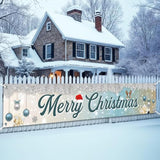 Merry Christmas Yard Banner - Large, 120X20 Inch | Outdoor Christmas Banner For Party Decorations
