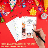Cute Kitten Birthday Party Invitation, Let'S Paw-Ty Kitty Cats Fill-In Invites For Adults Women & Men, 20 Invitations With Envelopes(4" X 6")?Party Favors Decorations And Supplies-01
