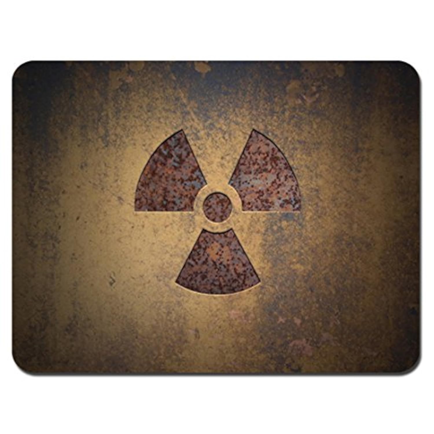 Gaming Mouse Pad - Non-Slip Rubber Base, Smooth Surface for Precise Mouse Control, Ideal for Laptop, Office Use - 9.5 x 7.9 Inch - Radioactive Sign