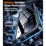 Designed For Samsung Galaxy S25 Ultra Case Waterproof, Built-In Lens & Screen Protector Military Grade Shockproof Dropproof Ip68 Underwater Full Body Phone Case For Galaxy S25 Ultra 6.9"-Black