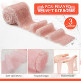 6 Rolls Velvet Ribbon 2 Inch X 6.6 Yard In All Silk Velvet Ribbon Fray