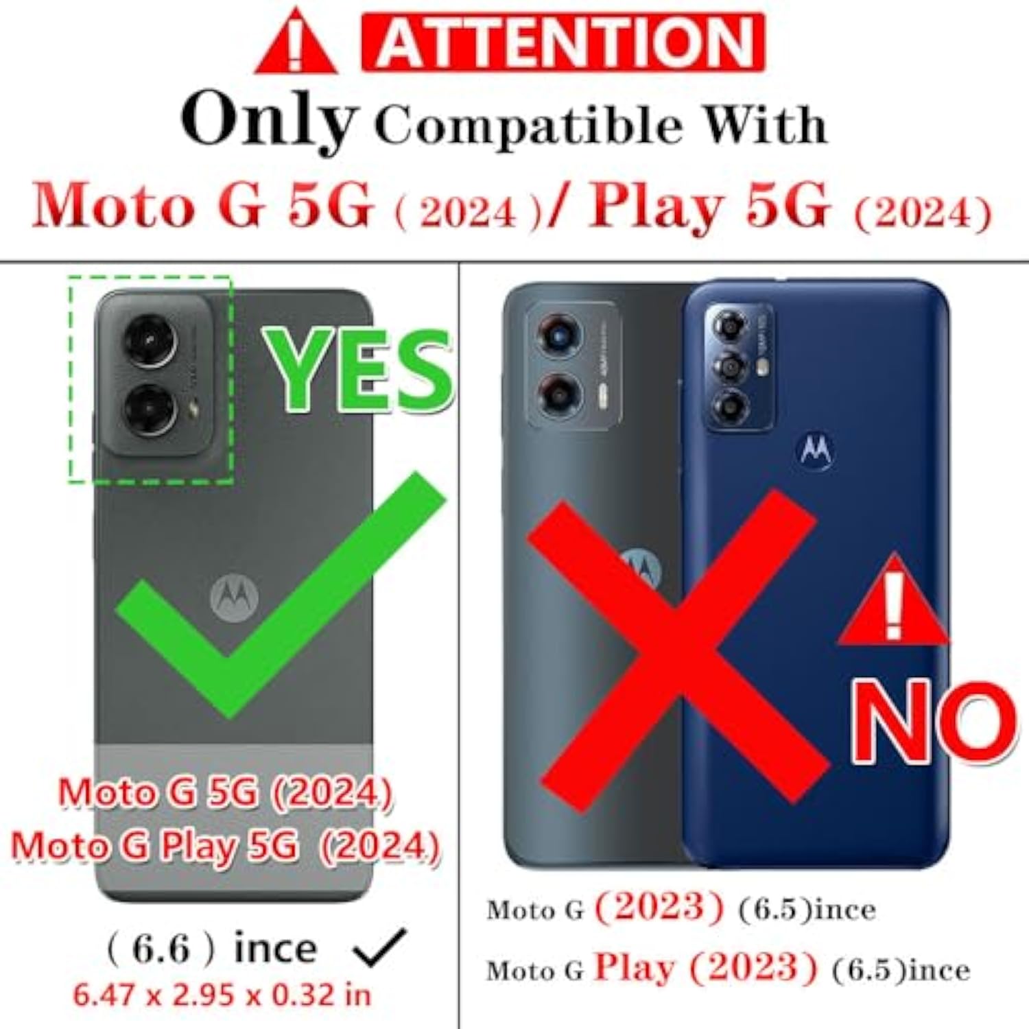 For Moto G 5G 2024 Case: With Screen Protector - Military Grade Protective Cases With Finger Ring Holder Kickstand For Motorola Moto G 5G 2024(Red)