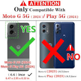 For Moto G 5G 2024 Case: With Screen Protector - Military Grade Protective Cases With Finger Ring Holder Kickstand For Motorola Moto G 5G 2024(Red)
