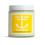 Sea Salt Summer Lemon Candle Cutie | Limited Edition | 100% Natural Soy Base | 4 Ounce Glass Jar