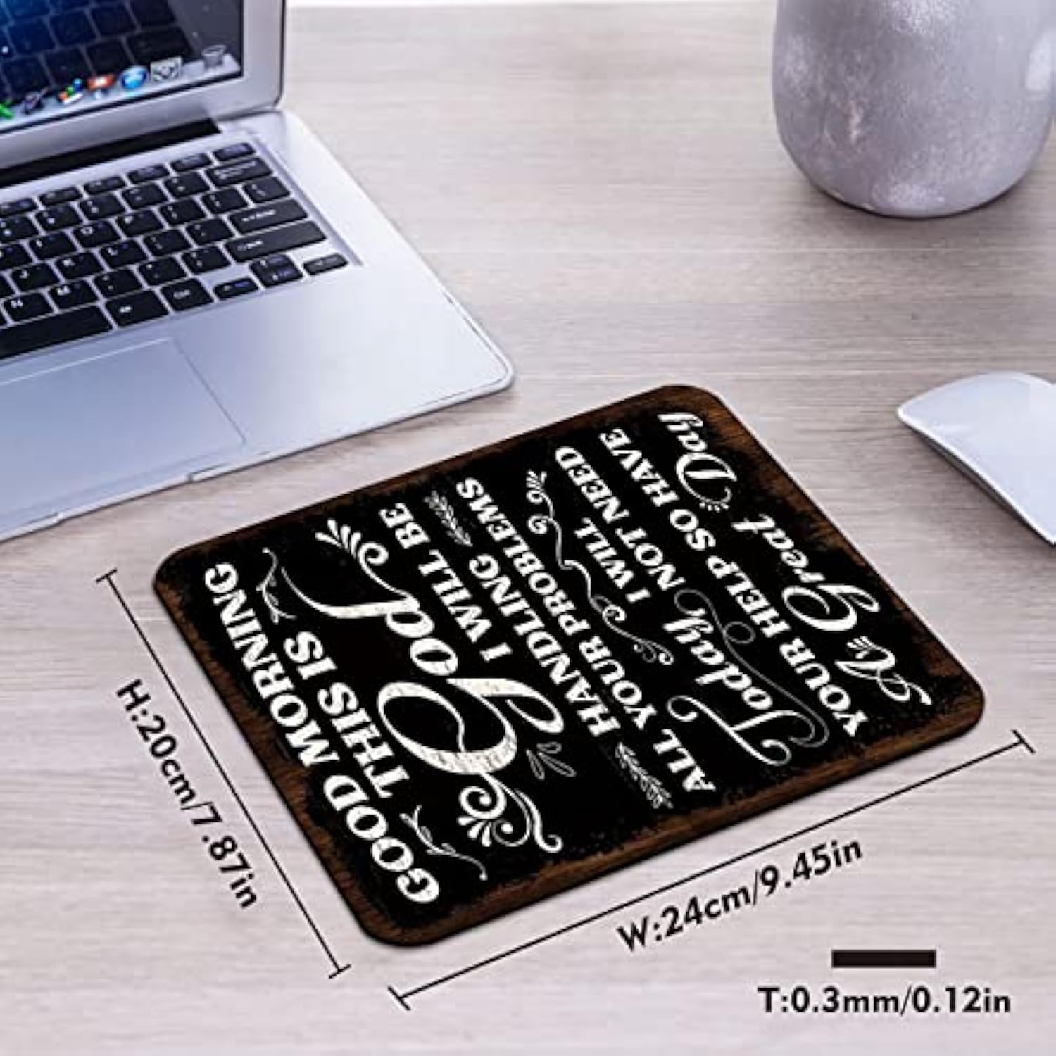 Good Morning This Is God Quote I Will Handle All Your Problems Today Spiritual God Religious Mouse Pad, Christian Bible Verse Scripture Quotes Mouse Pads