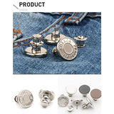 6 Pcs Buttons For Jeans,Adjustable Jean Button Pins,Pant Waist Tighten