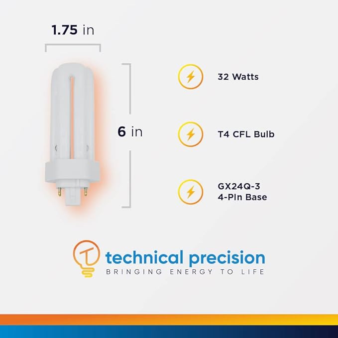 G23 LED Light Bulb 6W Replacement for 13W CFL 2-Pin PL Bulb 3 Color Selectable 2 Pack