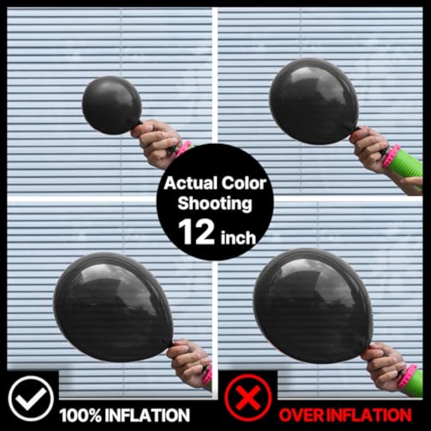 127pcs Matte Black Balloons in Various Sizes for Party Balloon Garland Decor
