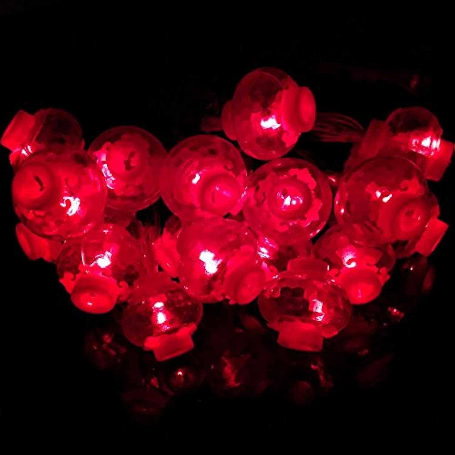 Lanterns String Lights,26.2Ft/8M 40 Led Red Lanterns String Lights Battery Operated Fairy String Lights For Wedding, Chi