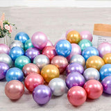 100Pcs 5Inch Tiny Mixed Chrome Metallic Latex Balloons For Birthday Party Bridal Baby Shower Engagement Wedding Party Decorations (Mixed)