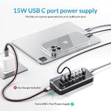 Usb Hub For Laptop, Usb Splitter With 7 Port Usb 3.2 10Gbps Transfer, Usb Port