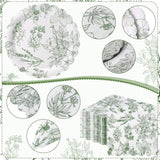 400 Pcs Sage Green Disposable Tableware Set Greenery Floral Paper Plates Napkins Sage Serve Scalloped Plates Paper Napkins Cups Plastic Spoons Forks Knives For Wedding Tea Party Baby Shower