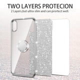 For Motorola Moto G Power 5G 2025 Phone Case (6.8-Inch) With Ring Stand Lanyard Girls Women Men Cute Soft Tpu Glitter Shockproof Protection Cover - Silver