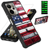 For Cricket Outlast 5G Case Compatible For Att At&T Motivate Pro 5G Phone Case 2024 Cover [With Tempered Glass Screen Protector][Hard Pc + Soft Silicone][Ring Support] [Luminous Effect] Ygh-Gq