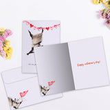 Tree-Free Greetings - Valentine's Day Greeting Card - Artful Designs - 1 Card + Matching Envelope - Made in USA - 100% Recycled Paper - 5 x 7 - Possum Love (SC20878)
