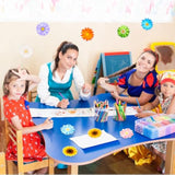 63Pcs Spring Flowers Cutouts Paper With 100Pcs Glue Points For Wall Bulletin Board Decorations Or Theme Party Or Classroom Decor Supplies