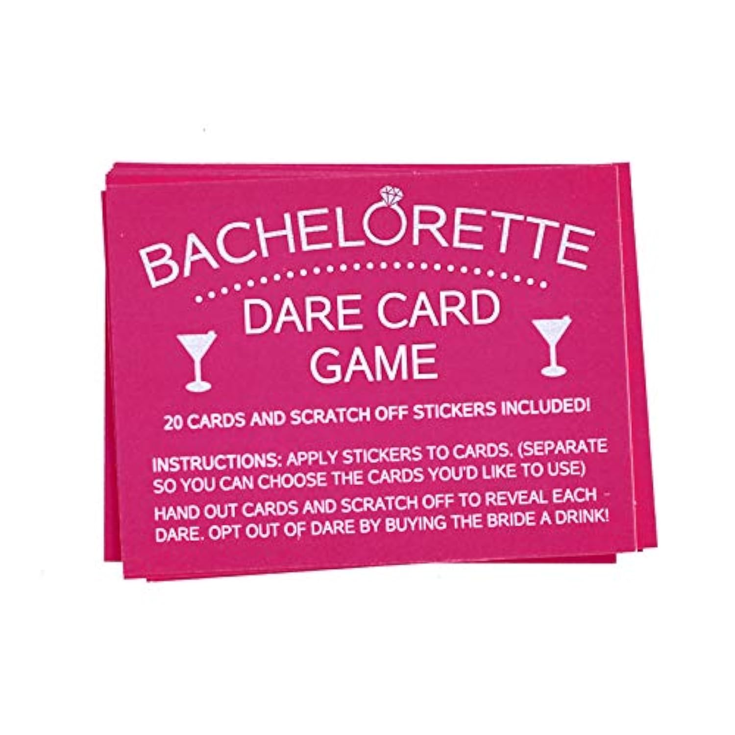 Bachelorette Dare Card Scratch Off Game, Girls Night Out, 20 Cards
