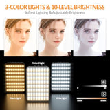 Rechargeable Magnetic Phone Selfie Light For Iphone 128 Led Fill Light With Phone Clip/Cold Shoe, Adjusted 3 Light Modes For Magsafe Phone Selfies, Laptop, Ipad, Tiktok, Video Vlog, Makeup, Camera