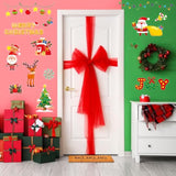 Christmas Wall Decals 124 Pieces Merry Christmas Wall Stickers Santa Snowman Winter Snowflakes Xmas Candy Stickers For Wall Window Door Bedroom Garage Home Office Decor