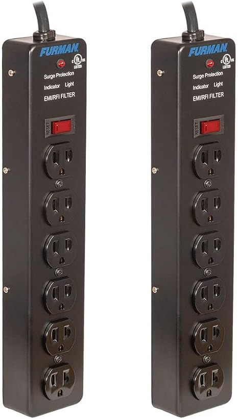 Pro Plug 6-Outlet Power Strip Surge Protector Twin Pack