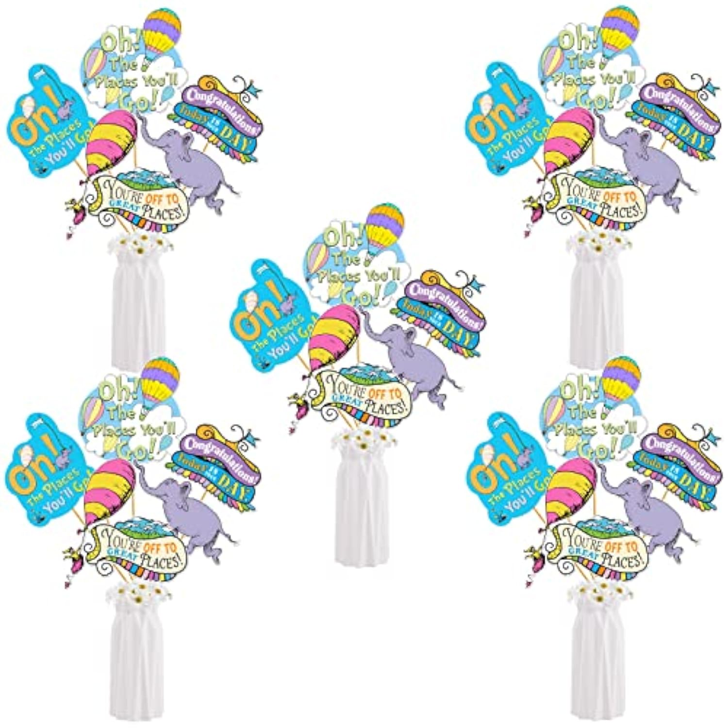 Oh The Places You'Ll Go Decorations 24Pcs Oh The Places You'Ll Go Cent