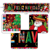 Feliz Navidad Fence Banner Mexican Christmas Spanish Winter Holiday Party Decoration Large Home Garden Outdoor Yard Hanging Sign-1.6 * 8.2Ft