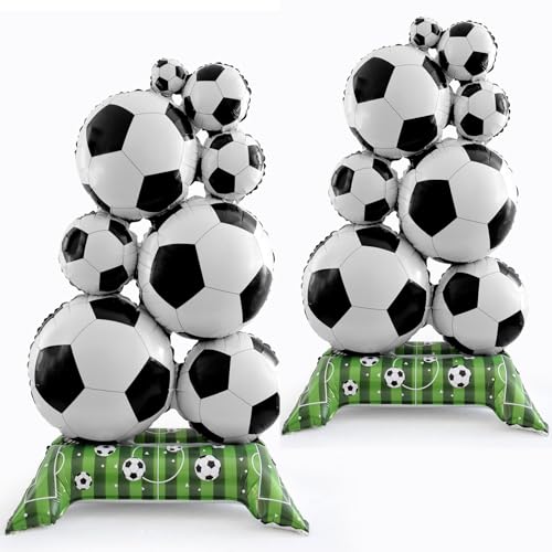 Soccer Party Decorations,2PCS 59 Inch Giant Foil Soccer Balloons