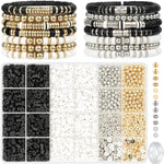 Clay Beads Bracelets For Women, Bracelet Making Kit Golden Beads For Jewelry Making, Charms Bracelet Kit Diy Arts And Crafts Birthday Gifts Preppy
