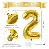 10 Pcs 16" Gold Number Balloons 0–9 Mylar Foil for Party Decorations
