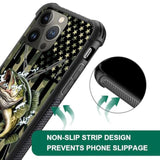 Compatible With Iphone 14 Case,All-Round Protection Shockproof Anti-Scratches Tpu Cover,Cases For Man Woman-Camo American Flag Bass Fish
