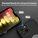 Heavy Duty Drop Protection Screenless Black Case for iPhone 15