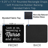 Nurse 9" Mousepad Nursing Mousemat - Nursing Student Gifts Women Girls Nurse Themed Graduation Black Office Poster Mouse Mat Mouse Pad Canvas