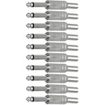 1/4 Inch Ts Audio Phono Tone Male Plug Cable Connector - 1/4" 6.35Mm Ts Guitar Cable Plug (10 Pack)